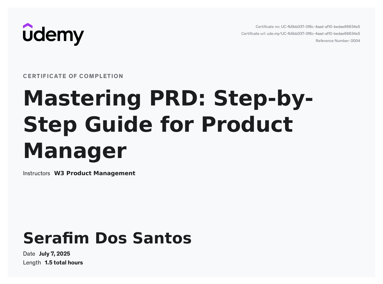 Mastering PRD: Step by Step Guide for Product Manager certificate